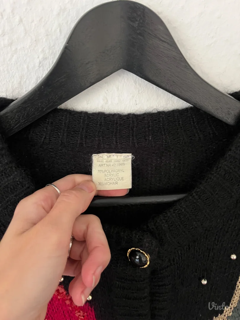 Vintage cvetni moher kardigan