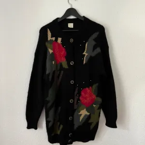 Vintage cvetni moher kardigan