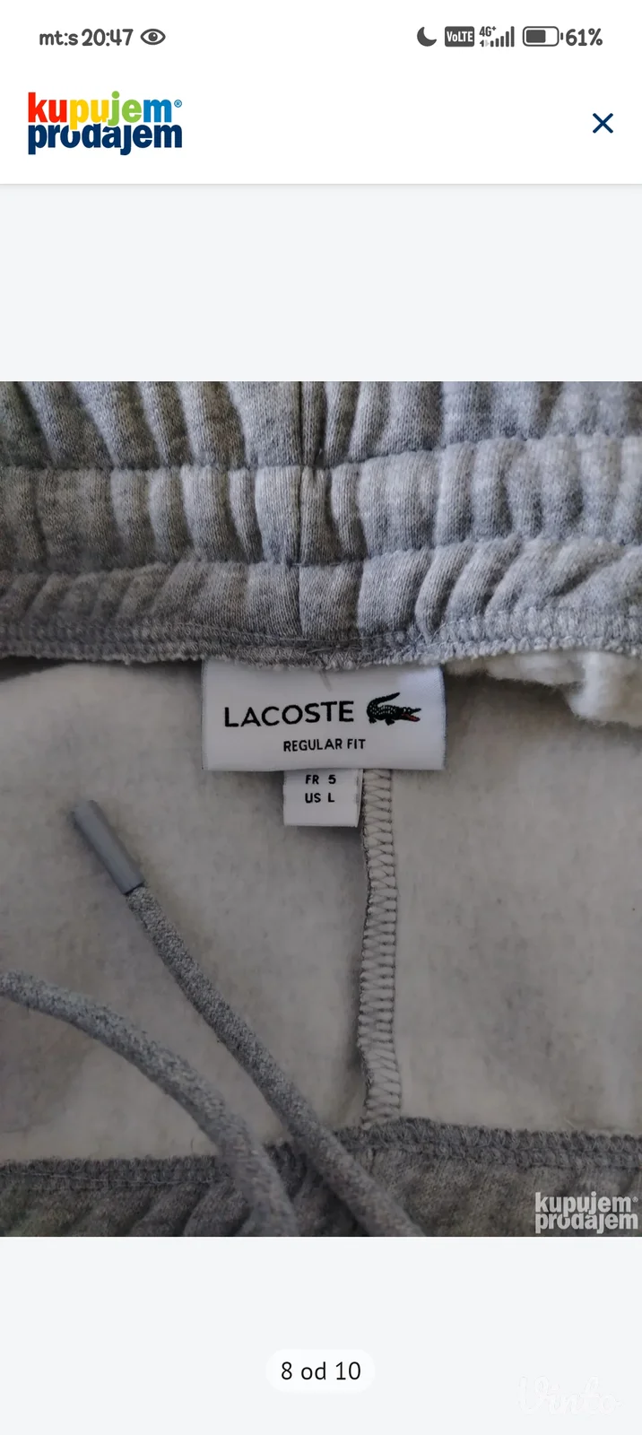 Lacoste Original šorc u L veličini-kao Novo.