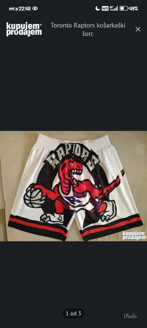 Toronto Raptors košarkaški šorc