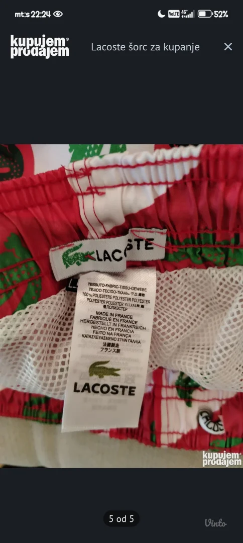 Lacoste šorc za kupanje