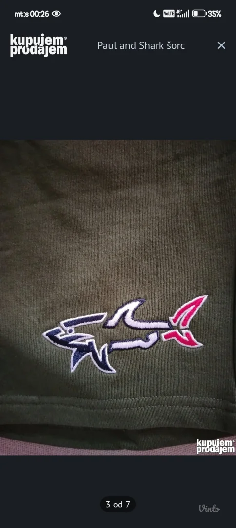 Paul and Shark šorc