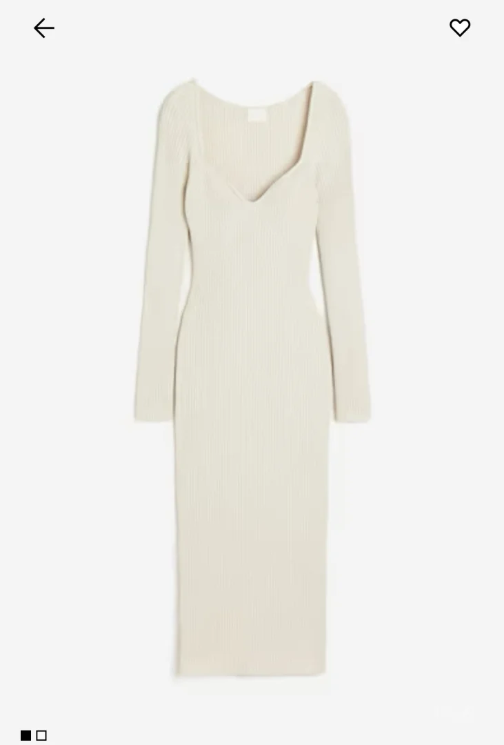 H&M haljina od rebrastog pletiva