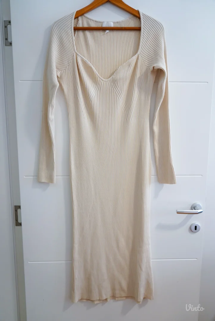 H&M haljina od rebrastog pletiva