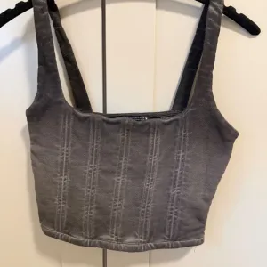 ZARA - sivi korset crop top – veličina M