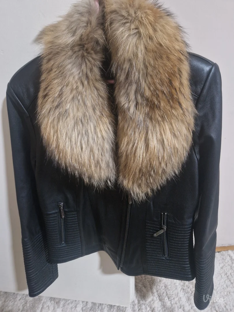 Kozna jakna sa krznom lisice