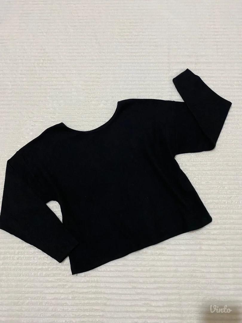 Crni rebrasti komplet