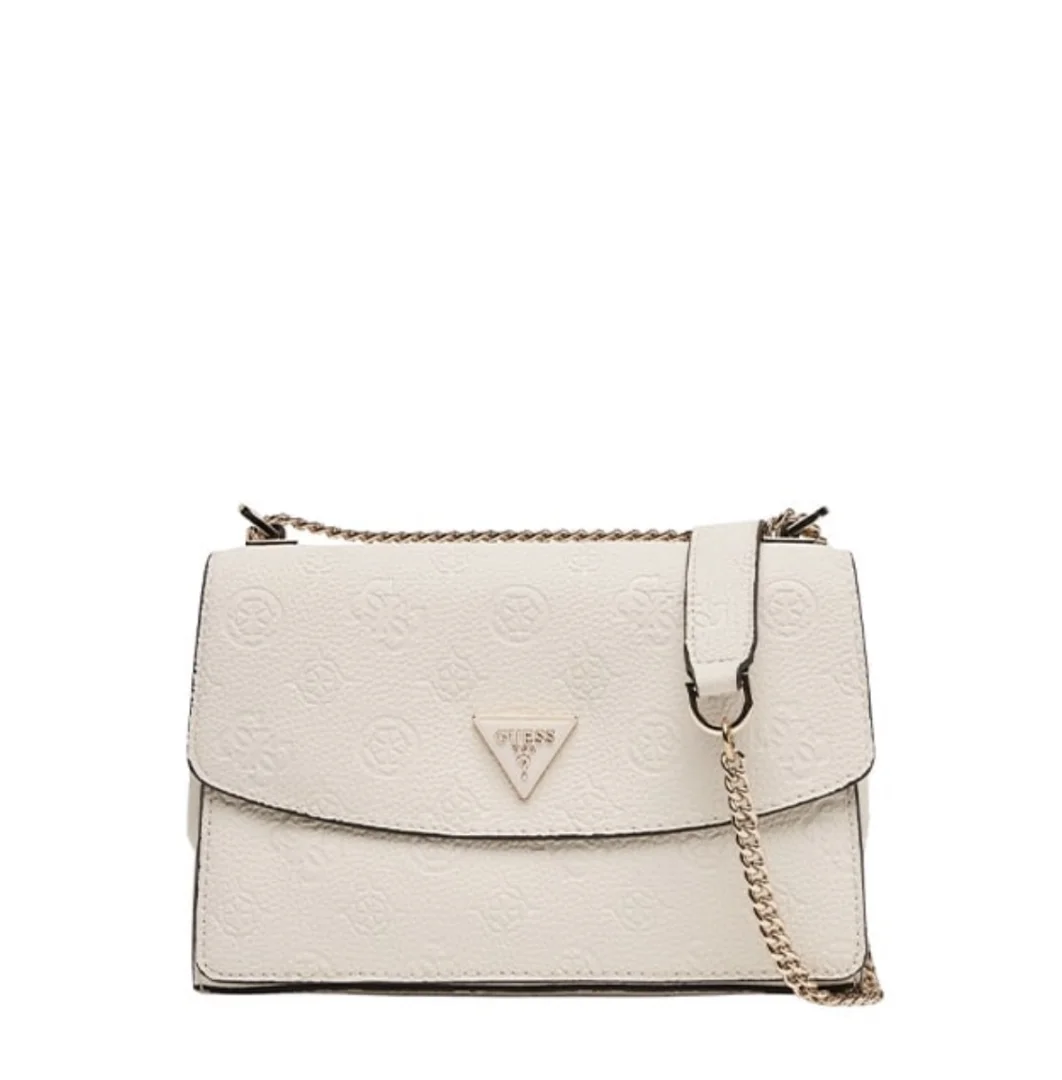 Guess krem torbica sa etiketom