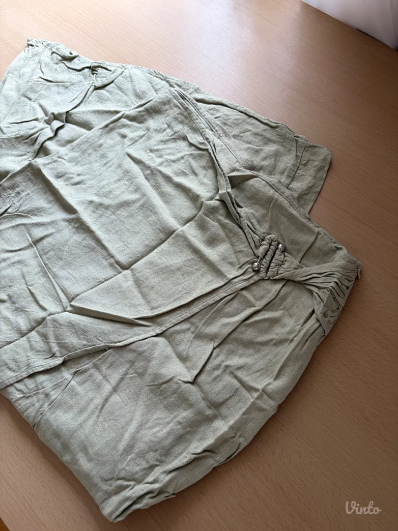 Lanena stradivarius midi suknja