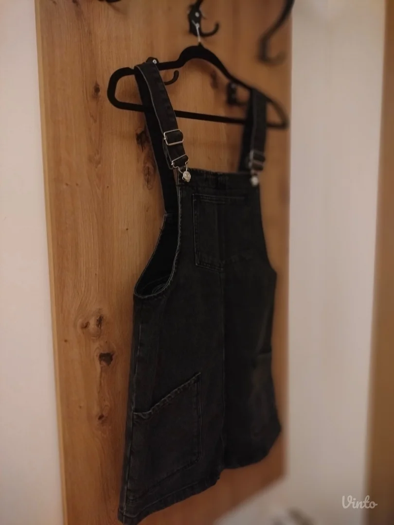 Teksas mini crna haljina