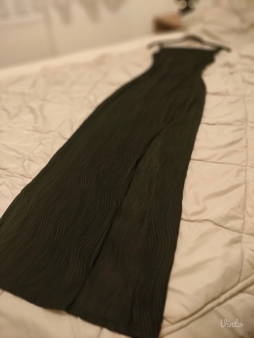 Crna elegantna duga haljina