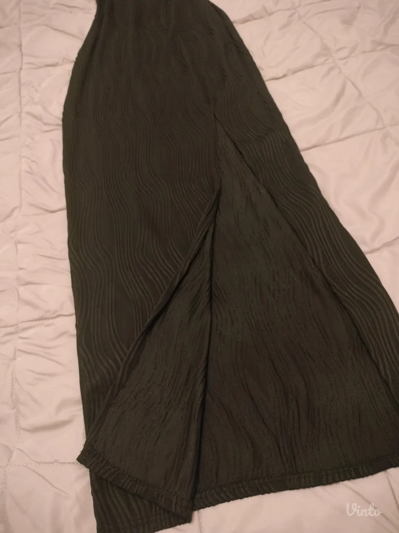 Crna elegantna duga haljina