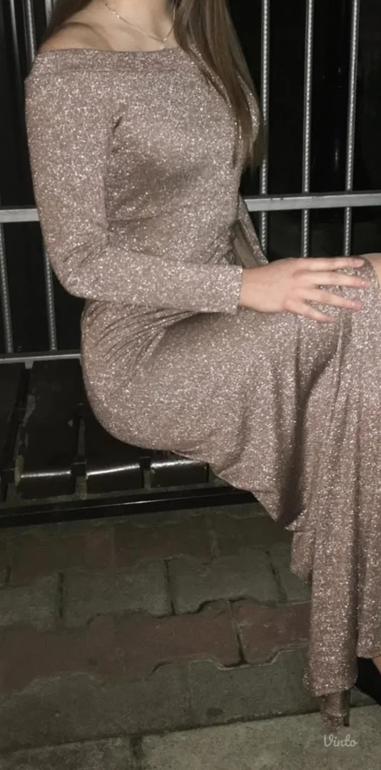 Zlatna duga svecana haljina