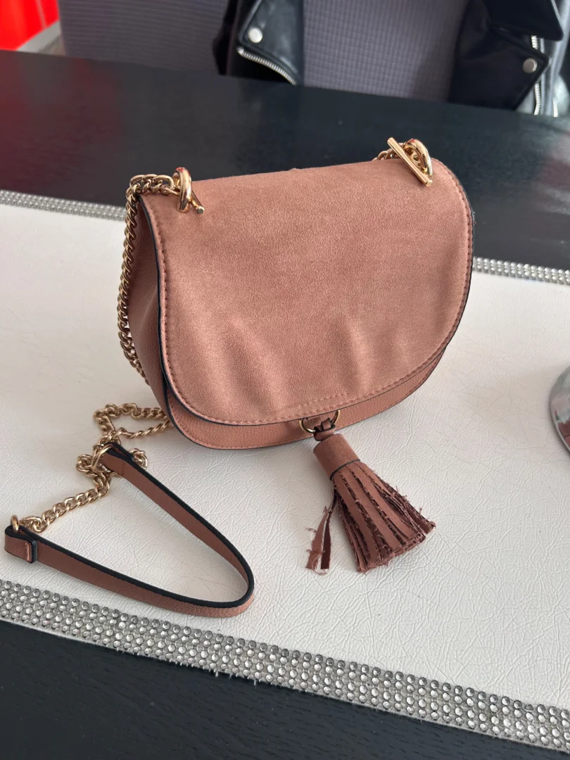 Prljavo roza elegantna torbica