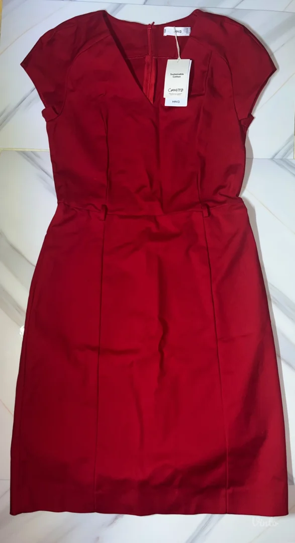 Mango crvena haljina