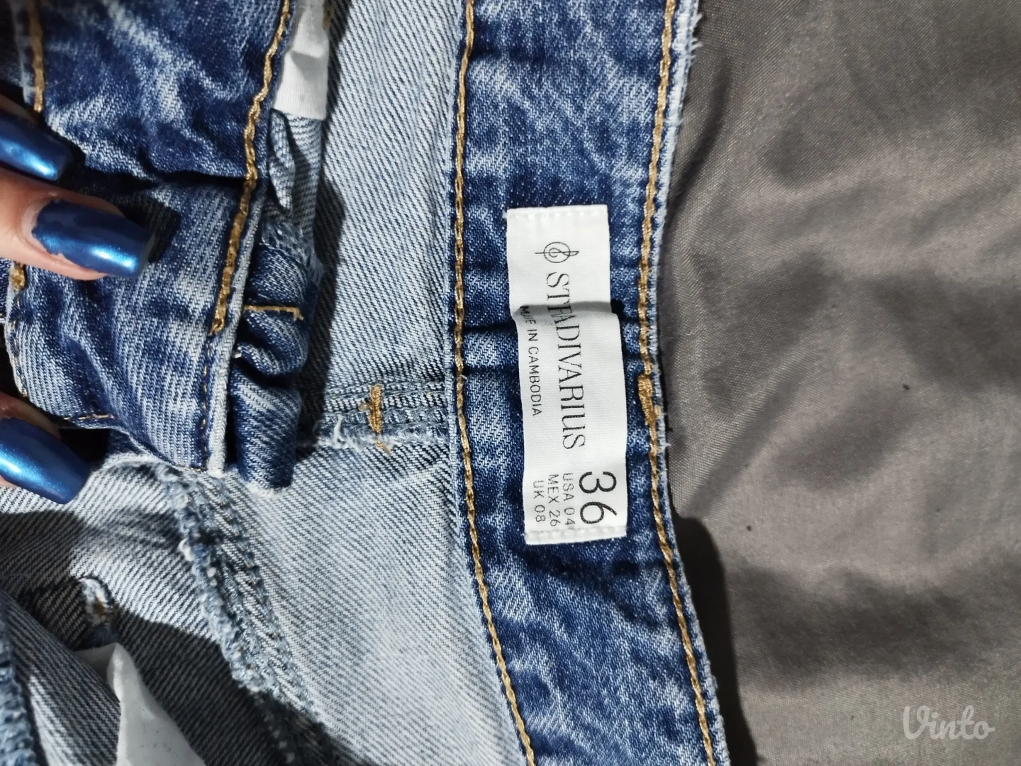 Stradivarius "Vintage" teksas šorts visokog struka – Vel. 36