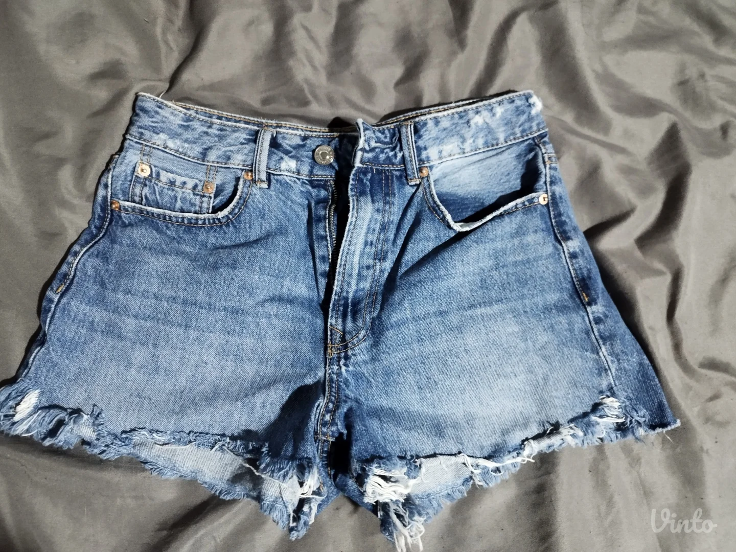 Stradivarius "Vintage" teksas šorts visokog struka – Vel. 36