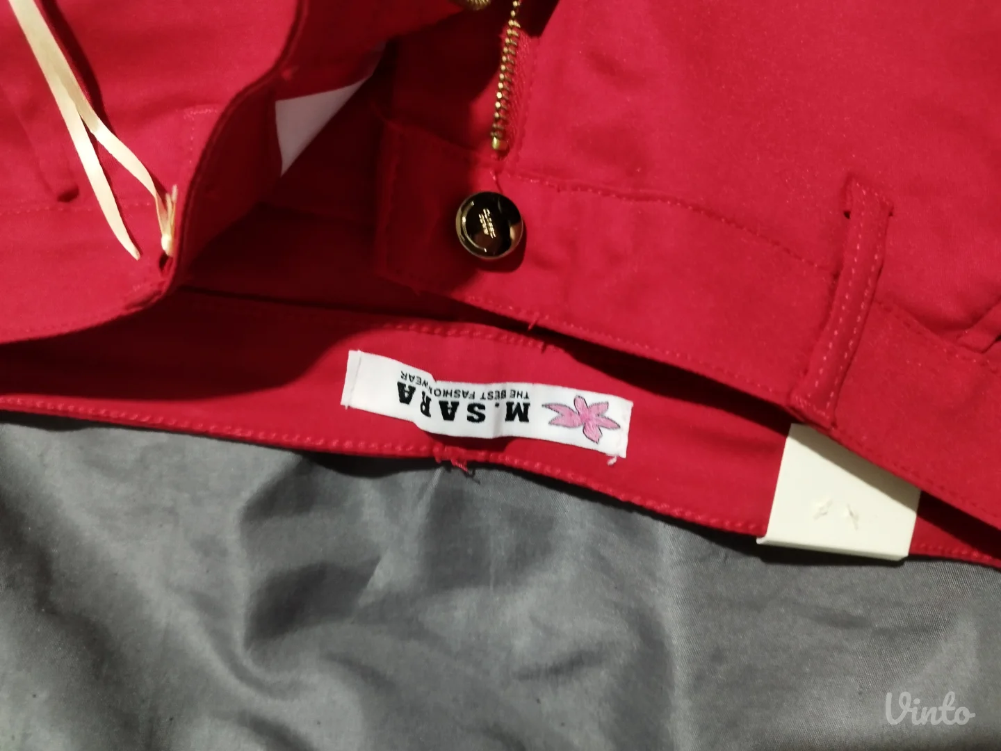 NOVE M.Sara crvene pantalone sa kaišem (Vel. 29)