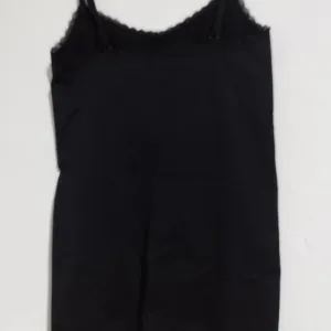 Crni bodi na bretele sa čipkom - Podesive bretele