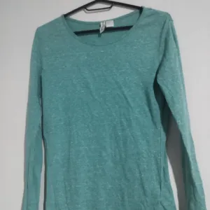 H&M tirkizna melirana majica dugih rukava - Divided Basic