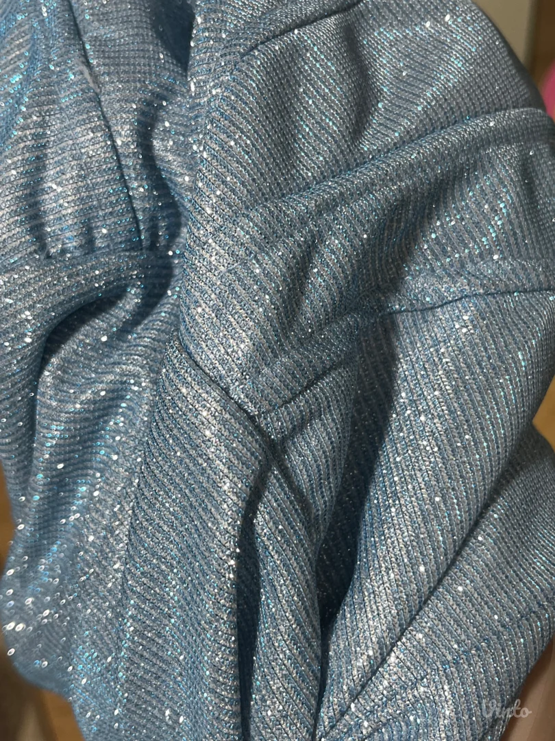 Šljokičavo plava korset haljina