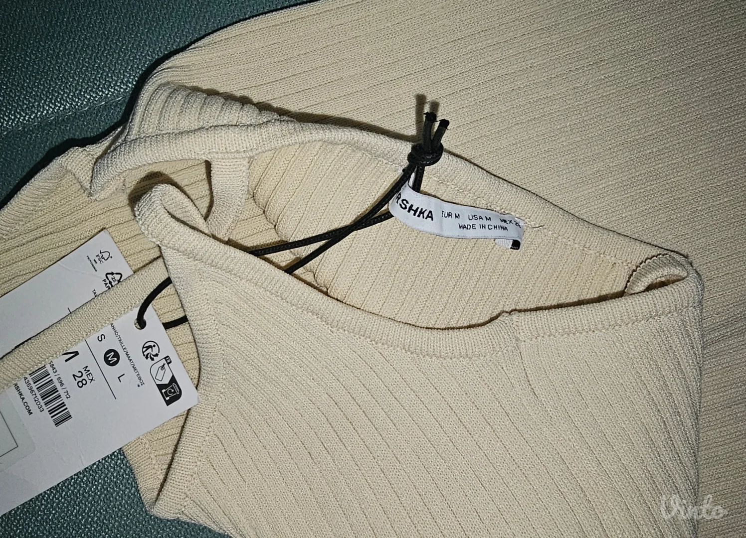 Bershka bež midi haljina novo