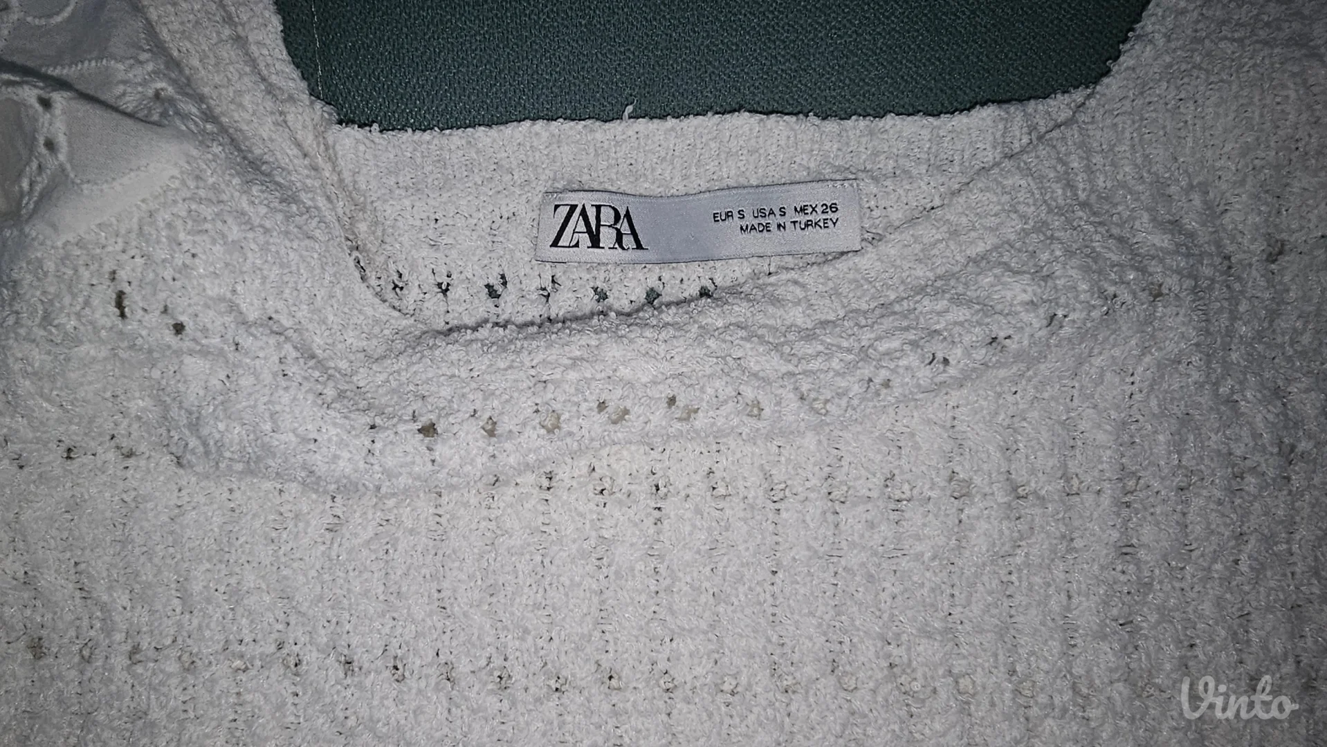 Zara embroidered crop top