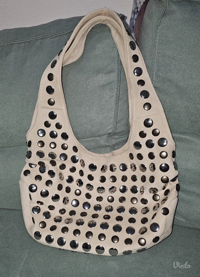 Bershka beige hobo torba