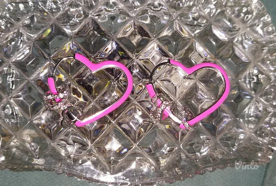 Barbie roze srebrne alke S925 novo