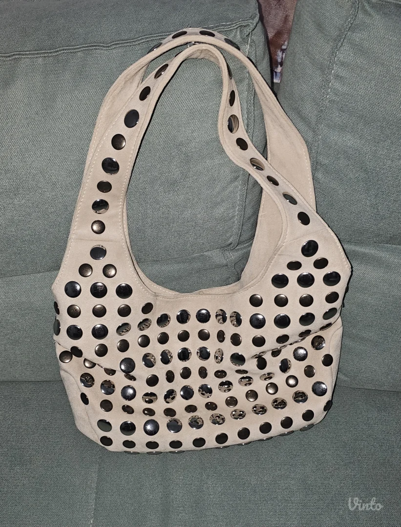 Bershka beige hobo torba