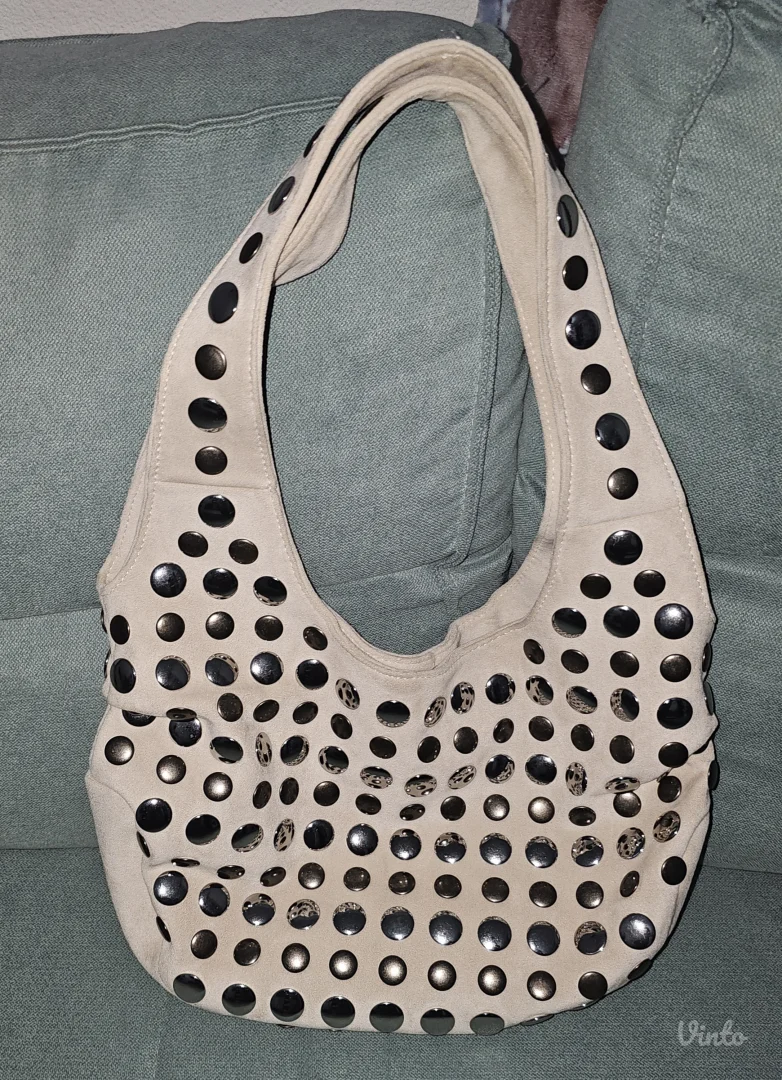 Bershka beige hobo torba