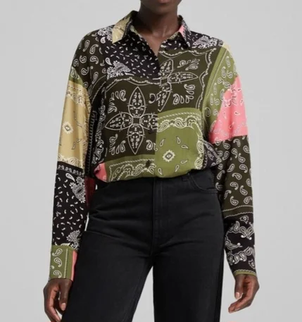 Bershka oversize viskozna košulja