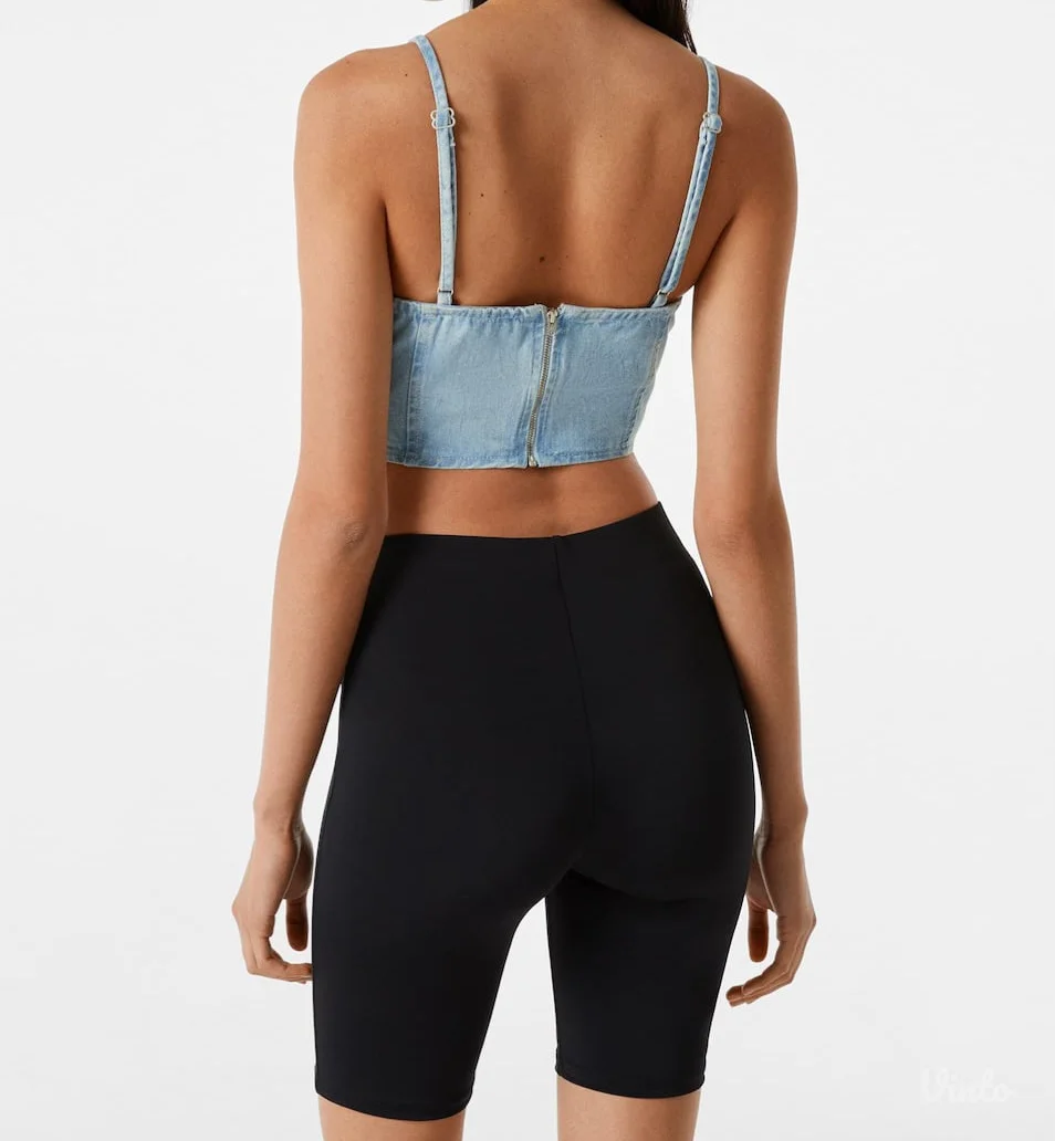 Bershka teksas korset top S / M