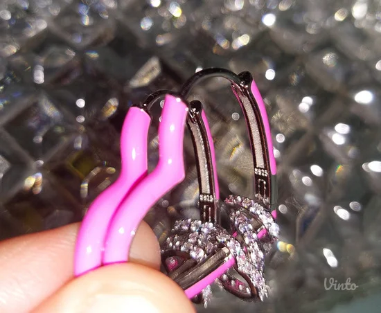 Barbie roze srebrne alke S925 novo