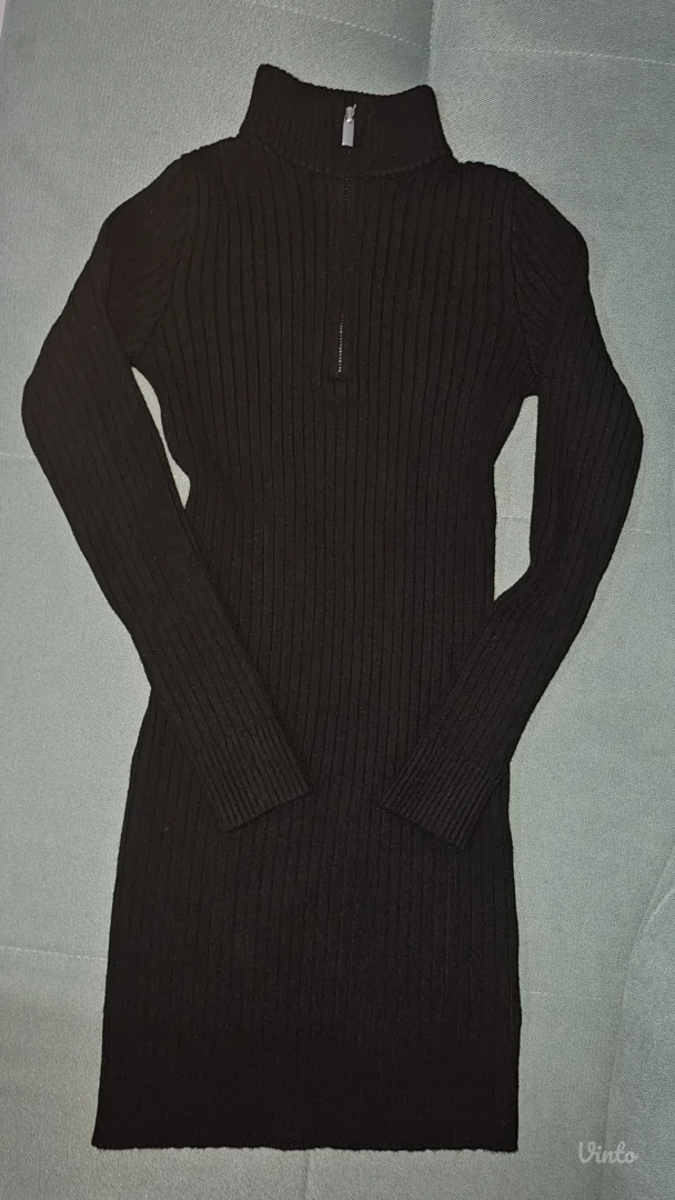 Bershka crna rol haljina