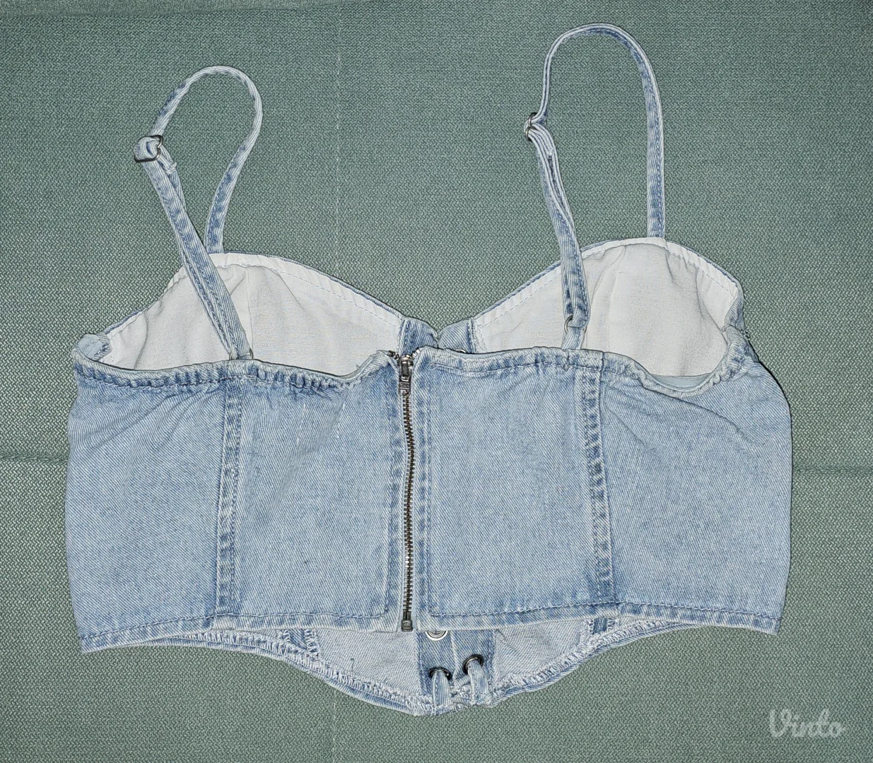 Bershka teksas korset top S / M