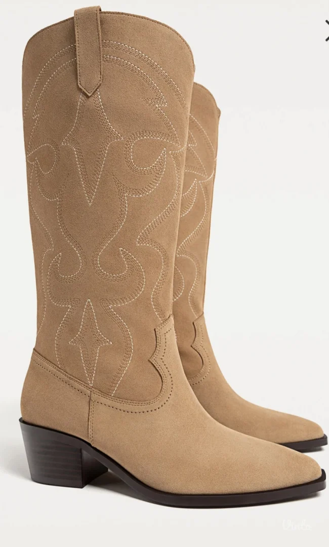 Stradivarius kožne kaubojke