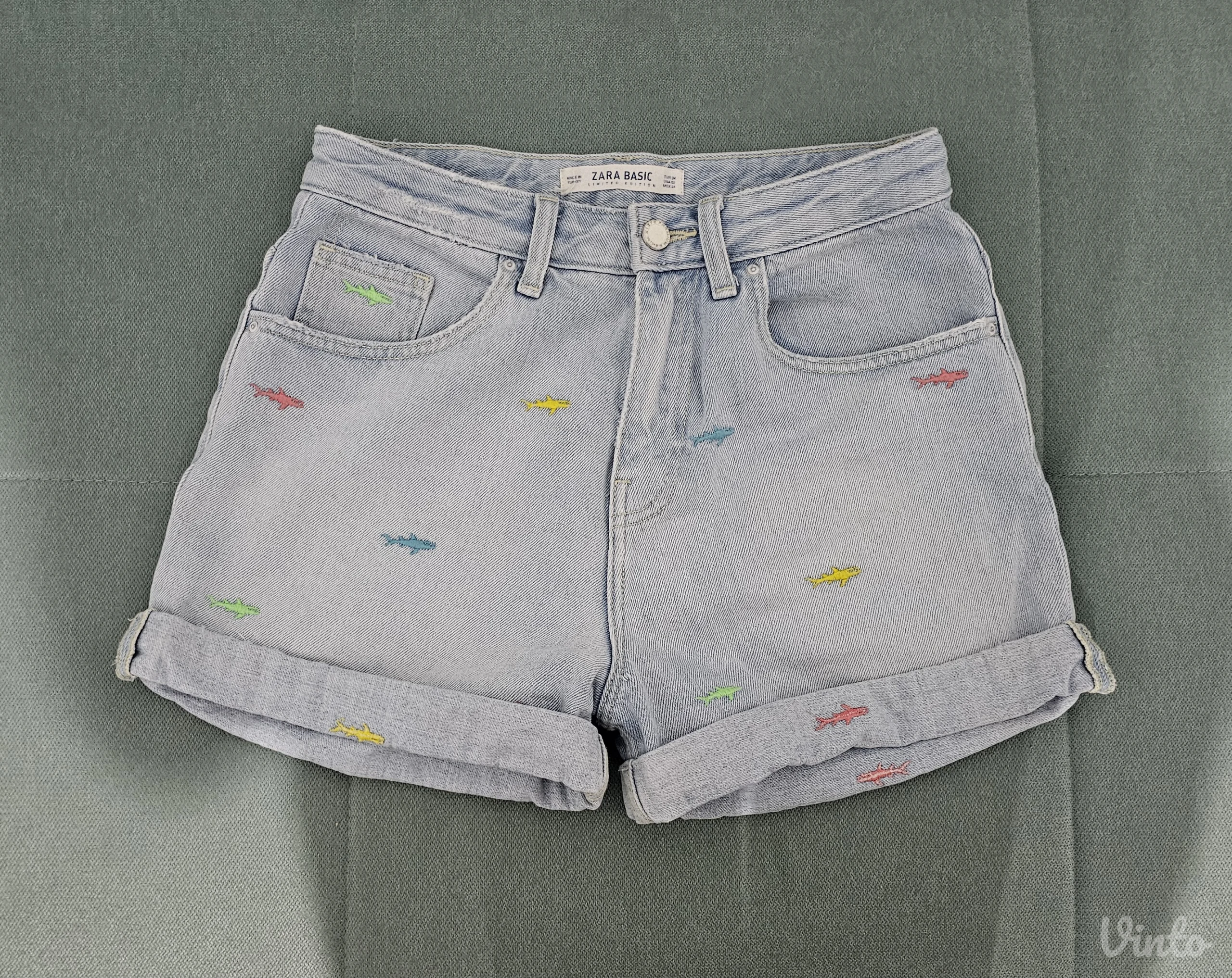 Zara high waist teksas šorts