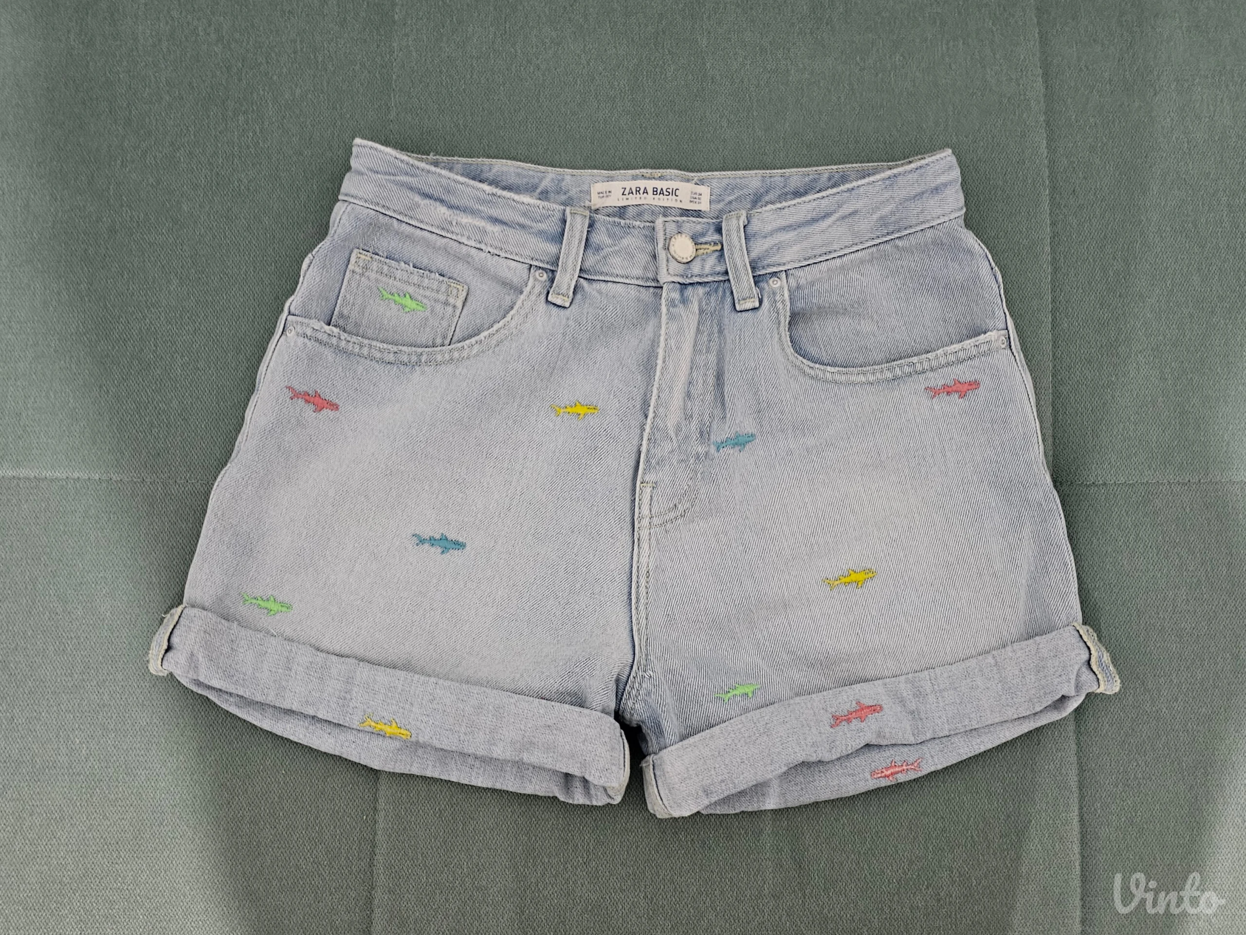 Zara high waist teksas šorts