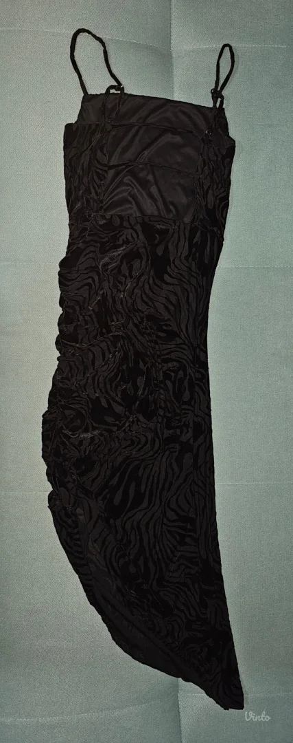 Bershka crna asimetrična haljina