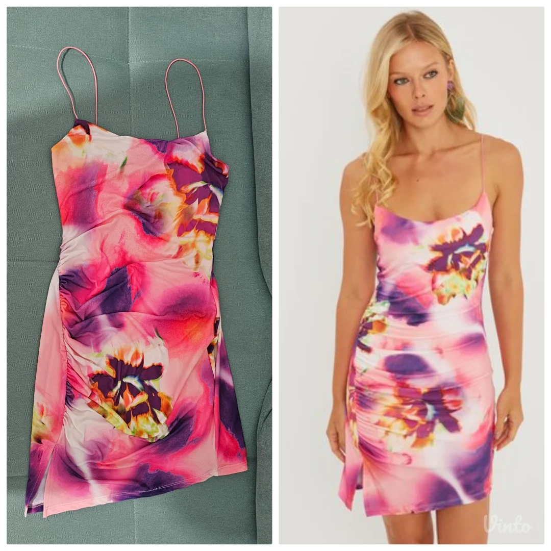 Bershka šarena mini haljina