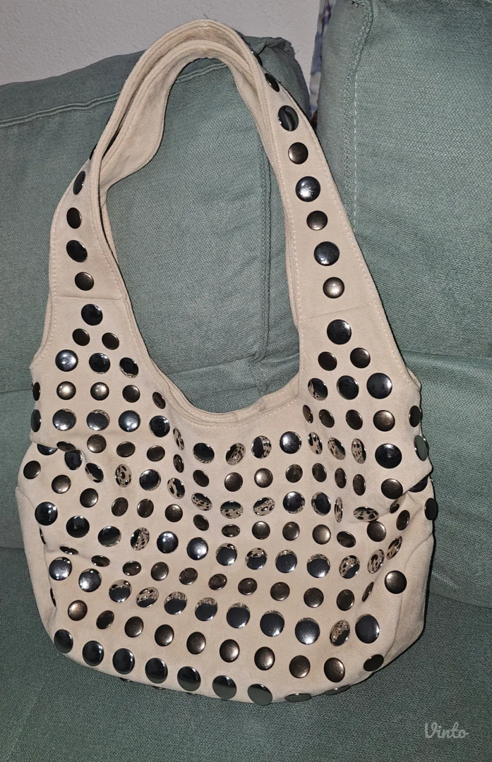 Bershka beige hobo torba