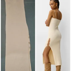 Bershka bež midi haljina novo
