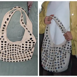 Bershka beige hobo torba