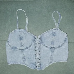 Bershka teksas korset top S / M
