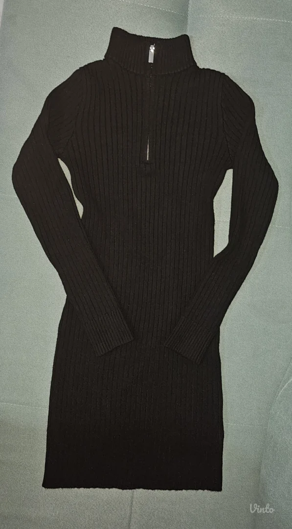 Bershka crna rol haljina