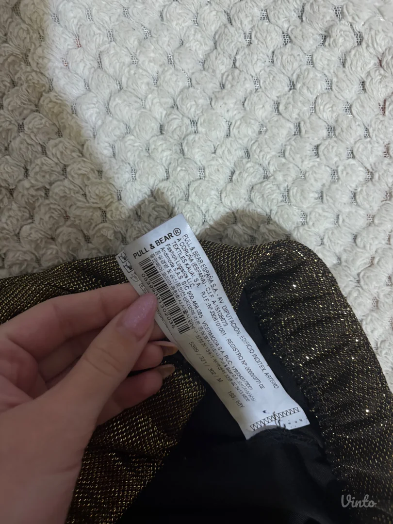 Pull&bear zlatna mini suknja