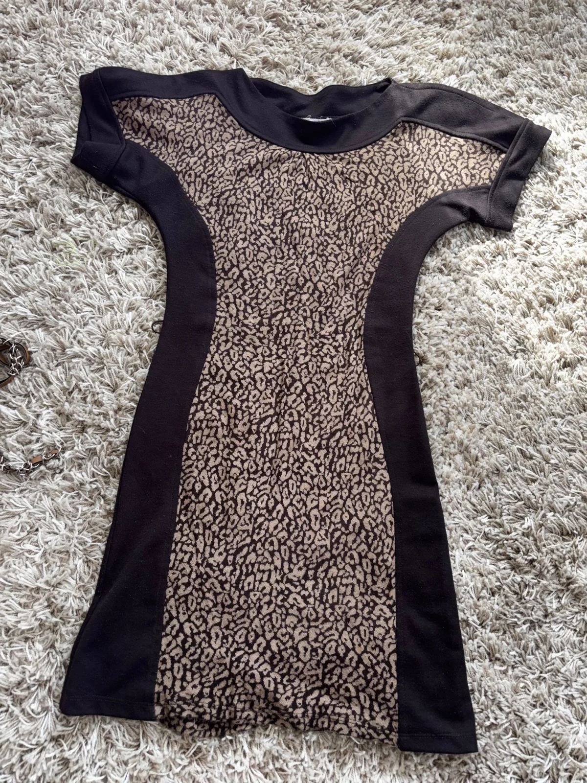 Animal print strukirana haljina