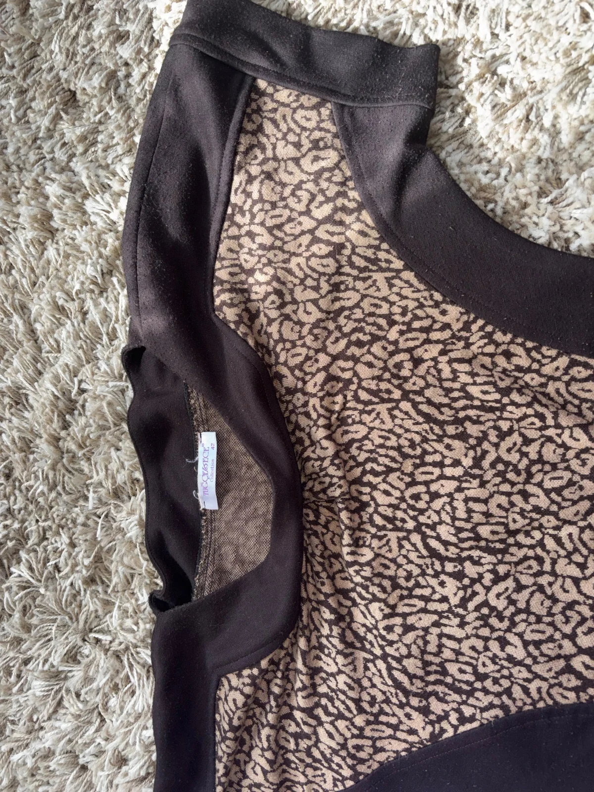 Animal print strukirana haljina
