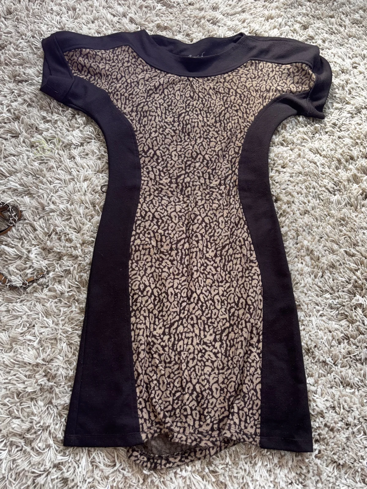 Animal print strukirana haljina